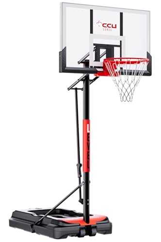 Image of Basketball Hoop 4.7-10ft Adjustable Portable Basketball Goals System with 44-48 Inch Angle Adjustable Backboard, for Youth and Adults Outdoor Indoor Use