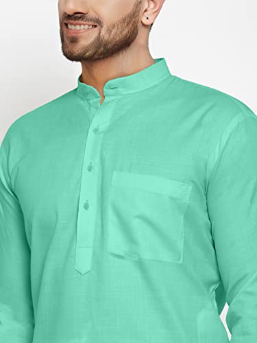 Image of Men's Cotton Blend Kurta Pyjama Set