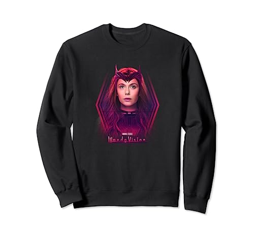 Sweatshirt Wanda Marvel imprimé graphique haute définition portrait gros plan