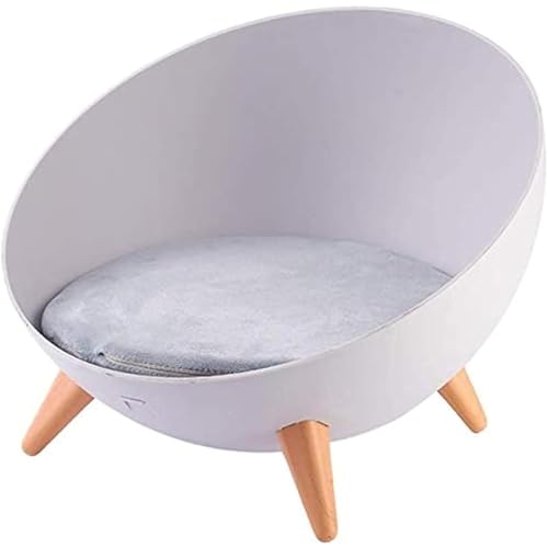 Vzqr 猫ベッド 犬ベッド ドーム型 室内用 ペットベッド 猫ハウス 北欧デザイン ふわふわ おしゃれ かわいい 夏用 通気性 クッション付き 洗える 滑り止め 小型犬・子猫向け (B)