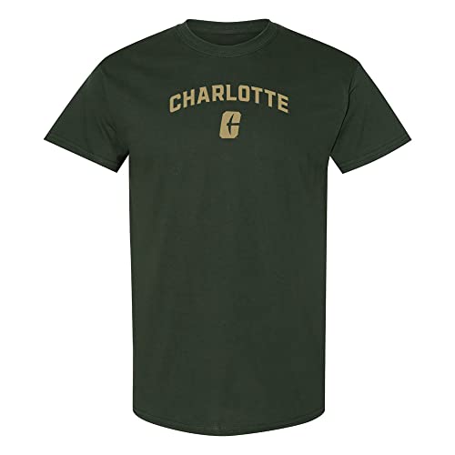 UGP Campus Apparel AS03 - UNC Charlotte Forty-Niners Arch Logo T Shirt - 2X-Large - Forest