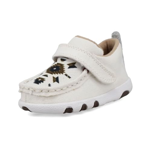 Twisted X Infant's Driving Moc, Moc Toe, White Multi, 6 M