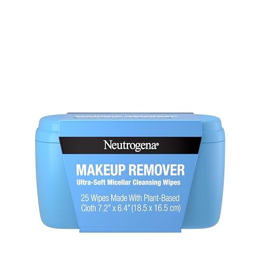 Neutrogena Makeup Remover Facial Cleansing Towelettes, Daily Face Wipes Remove Dirt, Oil, Sweat, Makeup & Waterproof Mascara, Gentle, Soap- & Alcohol-Free, 100% Plant-Based Cloth, 25 ct