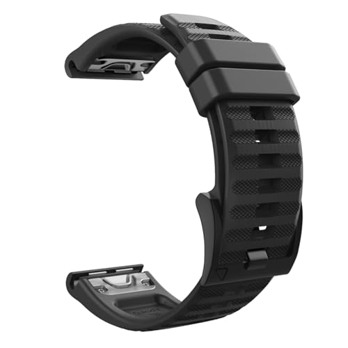 MoKo Correa Compatible con Garmin Fenix 7/5/5 Plus/6/6 Pro/Epix Gen 2/Forerunner 945/935/Approach S62/S60/Quatix 6/Instinct/MARQ, 22mm Quick Fit Pulsera Deportiva de Silicona de Repuesto - Negro