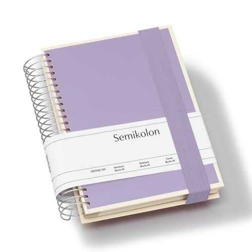 Carnet à spirales Mucho A5 fini les pages inadaptées violet lilas