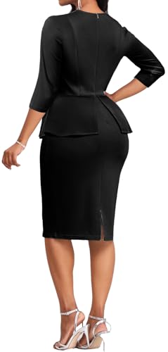 VisiChenup Women's Elegant Church Pencil Dress for Women Sexy Business Formal Work Dress3