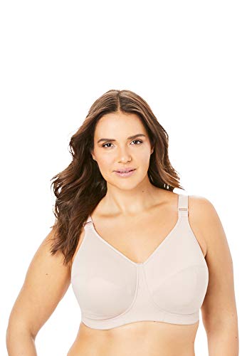 GODDESS Women s Plus Size Celeste Wireless Soft Cup Comfort Bra, Fawn, 42I