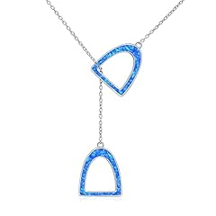 Blue Opal Horse Necklace