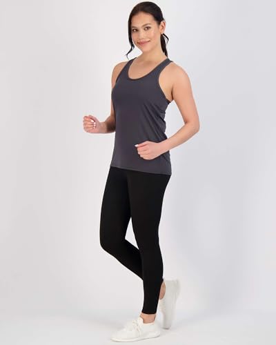 Image of Real Essentials 5-Pack Women's Racerback Tank Top Dry-Fit Athletic Performance Yoga Activewear (Available in Plus Size)