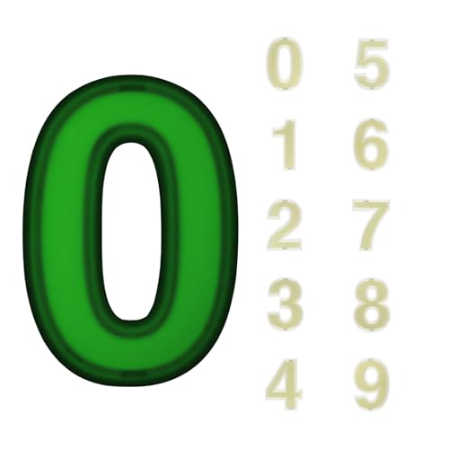 THE SKrAPr Solar House Numbers Waterproof - Self-Charging, No Batteries, No Solar Panels, No Maintenance - Illuminated Outdoor Address Number (Number 0)