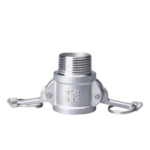 Adaptador de rosca macho tipo B con conector rápido de acero inoxidable para jardín 2