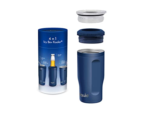 Icy Bev 4 In 1 Can Or Bottle Insulator, Koozies To Keep Beer, Soda, Seltzer Or More Ice Cold For 12 Hours. Insulated Can Cooler,Works Universally For Glass Bottles And Aluminium Cans,Insulated Tumbler #TOP13