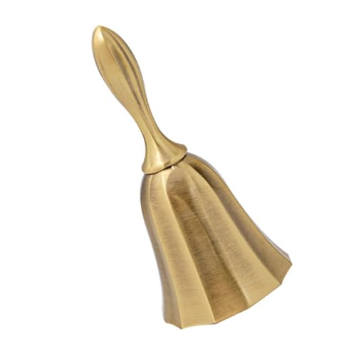 DEARMAMY Campanello Manuale Ristorante in Metallo Vintage 48X48X10Cm Campana Retro per Bar Hotel e Cucina Campanelli da Banco per Servizio Tavolo