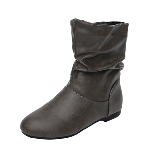Bottines à talons bas en cuir souple idéales pour les balades d'hiver