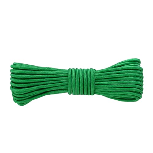 Veemoon Corde en Nylon Tressé Vert 6mm X 30m Résistante aux Intempéries Absorption pour Camping et Activités en Extérieur