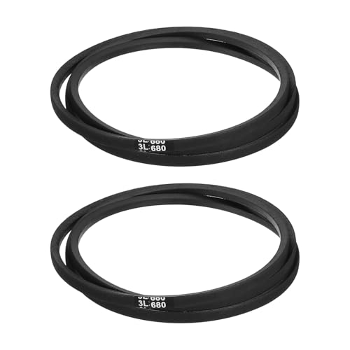 uxcell 2Pcs 3L680 Classic Wrapped Rubber V-Belt, 68"(1727mm) Outside Circumference, 3L Profile V Belt 3/8" Width 7/32" Height