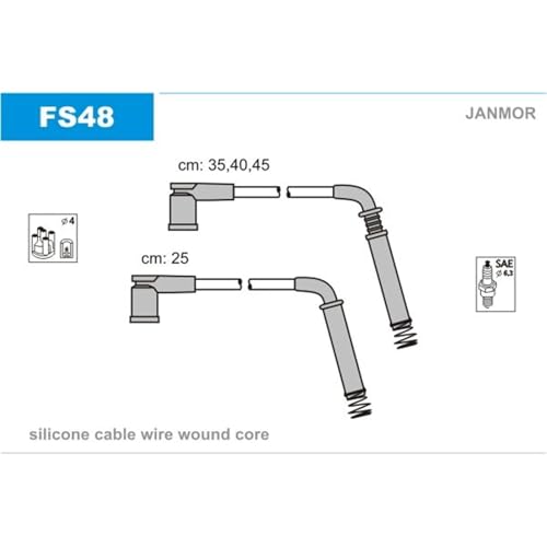Janmor FS48 juego de cables de encendido para sistema de motor 2