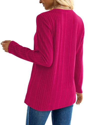 Image of XIEERDUO Long Sleeve Tops for Women Tunics Buttons Front Slit