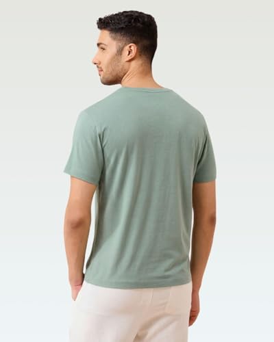 Image of Wellbi Bamboo Men's Tshirt - Ultra-Soft, Breathable & Sustainable | Premium Cotton Blend for Supreme Comfort | Stylish & Eco-Friendly T-Shirt for Men | Tshirt Men Cotton