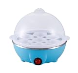 Cozedor de Ovos Eletrico Cozinhar Ovos Eletrico - Rosa, Azul, Amarelo, Branco (Simples/Duplo Camada) (Azul, 220V)