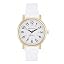 White Strap, Gold Case, White Dial