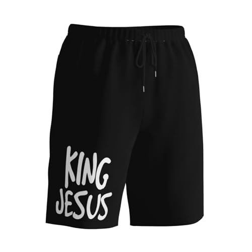 King Jesus Mens Swim Trunks Quick Dry Board Shorts 7" - Hawaii Beach Swimwear3