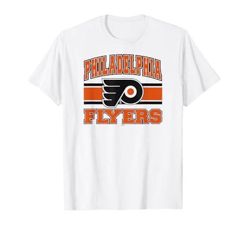 Philadelphia Flyers Stripe White Officially Licensed T-Shirt, Men, White, 3X-Large