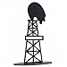 Innovative Fabricators, Inc. American Steel Oil Derrick Petroleum Industry Cake Topper, Centerpiece, Ornamental Metal Figurine - 7 Inch - Made in USA