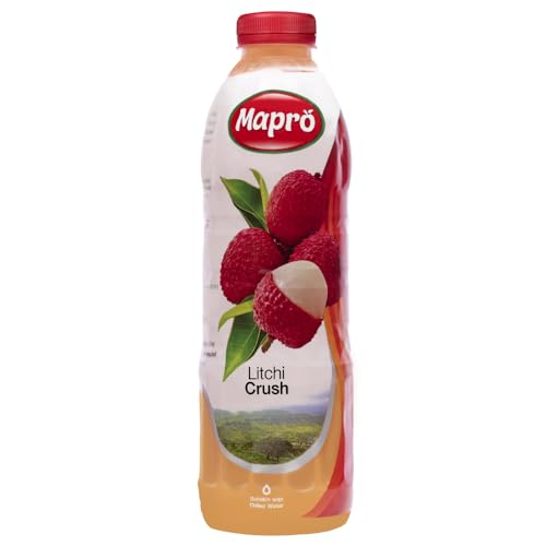 Image of Mapro Litchi Crush with Litchi Shreds, 1L (Pack of 2)