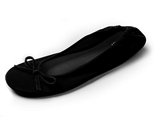 Silky Toes Women’S Velvet Foldable Ballet Flats Portable Travel Shoes thumb #1