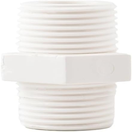 Water Tube Jointer,1/2~1 PVC Male Thread Equal Path/Reducer Straight Connector Garden Irrigation Water Pipe Connectors 1PC White(Equal 1)