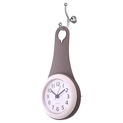 Preisvergleich Produktbild AMITD Wasserdicht Kleine Duschuhr Baduhr Küchenuhr Wanduhr mit Saugnapf