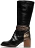 Fly London Damen BEIF165FLY Fashion Boot, Black/DK. Gold, 35 EU