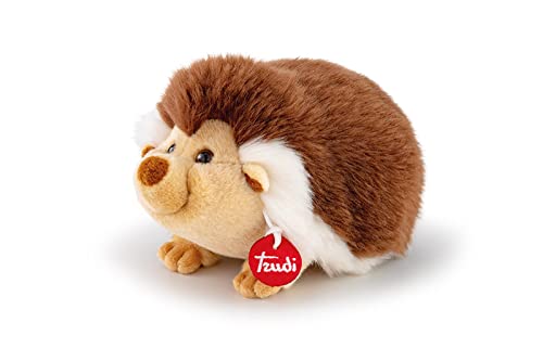 Trudi TUDO4000 Klassik Plüschtier Igel Spillo ca. 21 cm, Größe S, hochwertiges Stofftier mit weichen Materialien, Plüschfigur mit realistischen Details, waschbar, Kuscheltier für Kinder, Braun/Weiß