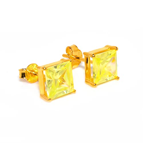 Boucles d'oreilles citron quartz et argent 925 pour femme
