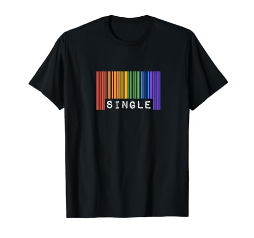 Gay Queer Barcode Pride Stato Relazionale Singolo LGBTQ Maglietta