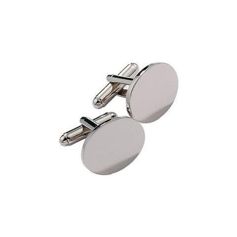 Personalised Silver Plated Oval Cufflinks Cover