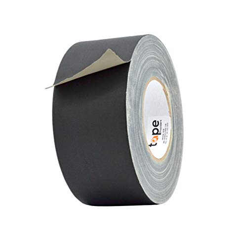 MAT Gaffer Tape Black Low Gloss Finish Film - 3 inch x 60 Yds. Bulk Case 16-Rolls - Residue Free, Non Reflective, Better Than Duct Tape