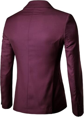 Men's Casual Slim Fit Suit Jacket Lightweight Sport Coat 1 Button Blazer Jackets for Business Wedding2