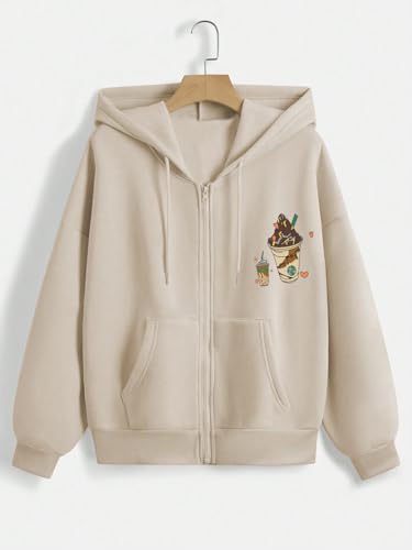 Image of TAGAS Women's Solid Zipper Hooded Sweatshirt|Zip Up (Hoodie) for Womens|