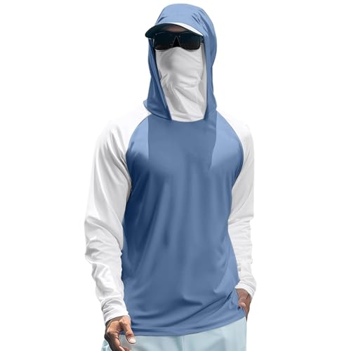 Camisas de protección solar para hombre ideales para pescar en el mar con sudadera UPF 50+