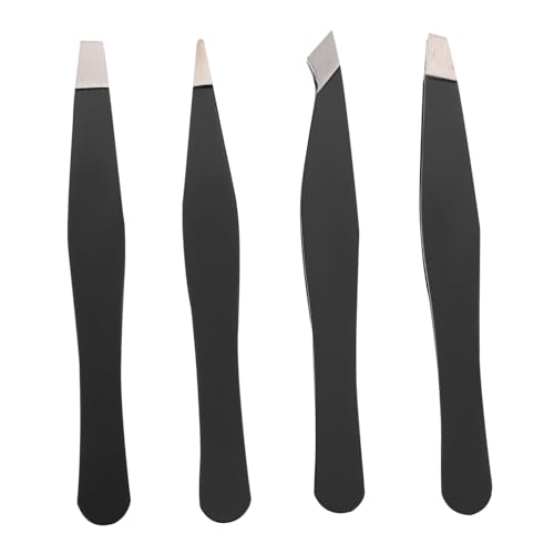 FIXOSHEE 4 piezas Pinzas para Cejas Kit Duraderas y Compactas para Recortar y Definir Cejas Herramienta Precisa para Mujer y Uso Profesional