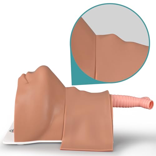 Image of Cricothyrotomy Task Trainer, Cricothyrotomy Simulator | Tracheostomy Trainer, Medium Skin