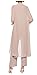 Women's Chiffon Pants Suits 3 Pieces Mother of The Bride Wedding Party Outfit Evening Dress Champagne