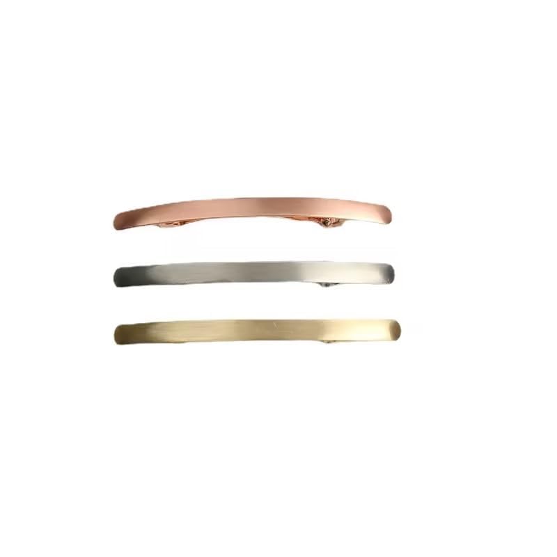 2Pcs Rose Gold Metal Hair Clips French Hair Barrettes Flat Spring Clamps Strong Hold Vintage Hair Clips Snap Hair Accessories for Women Girls Clips and Barrettes Accessories