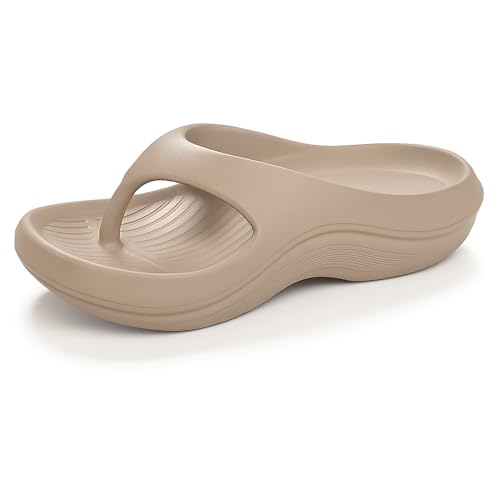 Pillow Arch Support Slides for Women Plantar Fasciitis, Cloud Orthopedic Flip Flops Sandals Slippers Lightweight Cushioning Shock-Absorbing