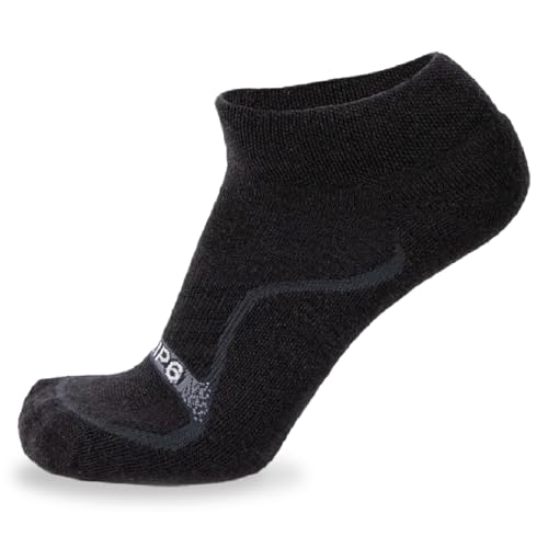 GRIP6 Wool No Show Socks -Merino Wool Socks Made in the USA- Lightweight Wool Hiking Socks -Warm Ankle Socks for Men & Women
