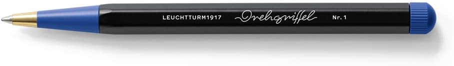 LEUCHTTURM1917 Bauhaus Edition 366202 Ballpoint Pen No. 1 Black/Royal Blue