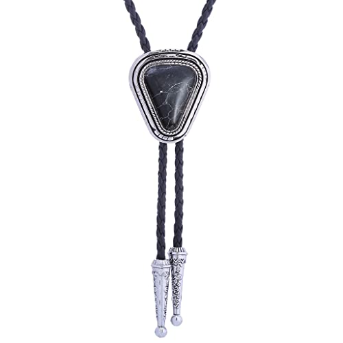 Image of Btilasif Bolo Tie- Tiger Eye Stone Bolo Tie Leather Necktie Western Jewelry Accessories for Women Men