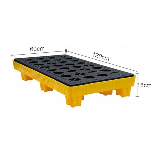 Palette de rétention de fûts jaune pour sécuriser le stockage de restaurant - 7